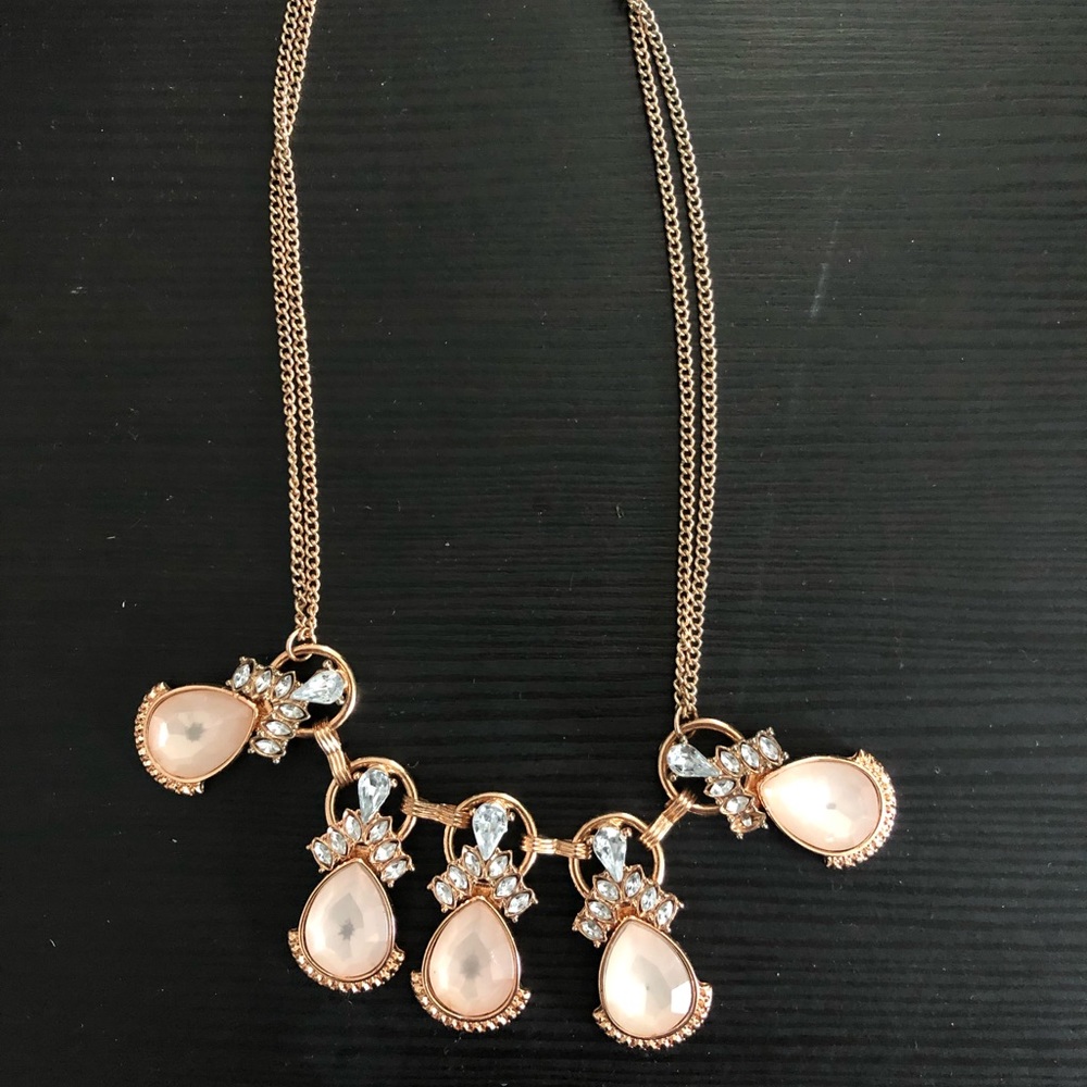 Rose gold statement necklace
